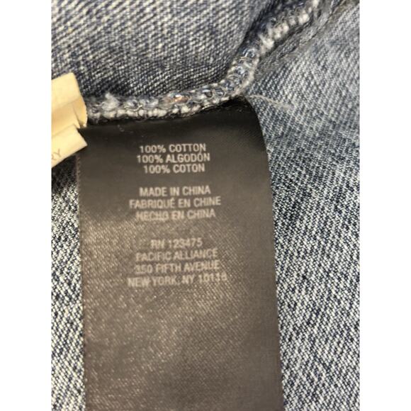 Jones New York Signature Denim Jean Jacket 100% Cotton Light Wash Women’s Size L - Picture 5 of 7